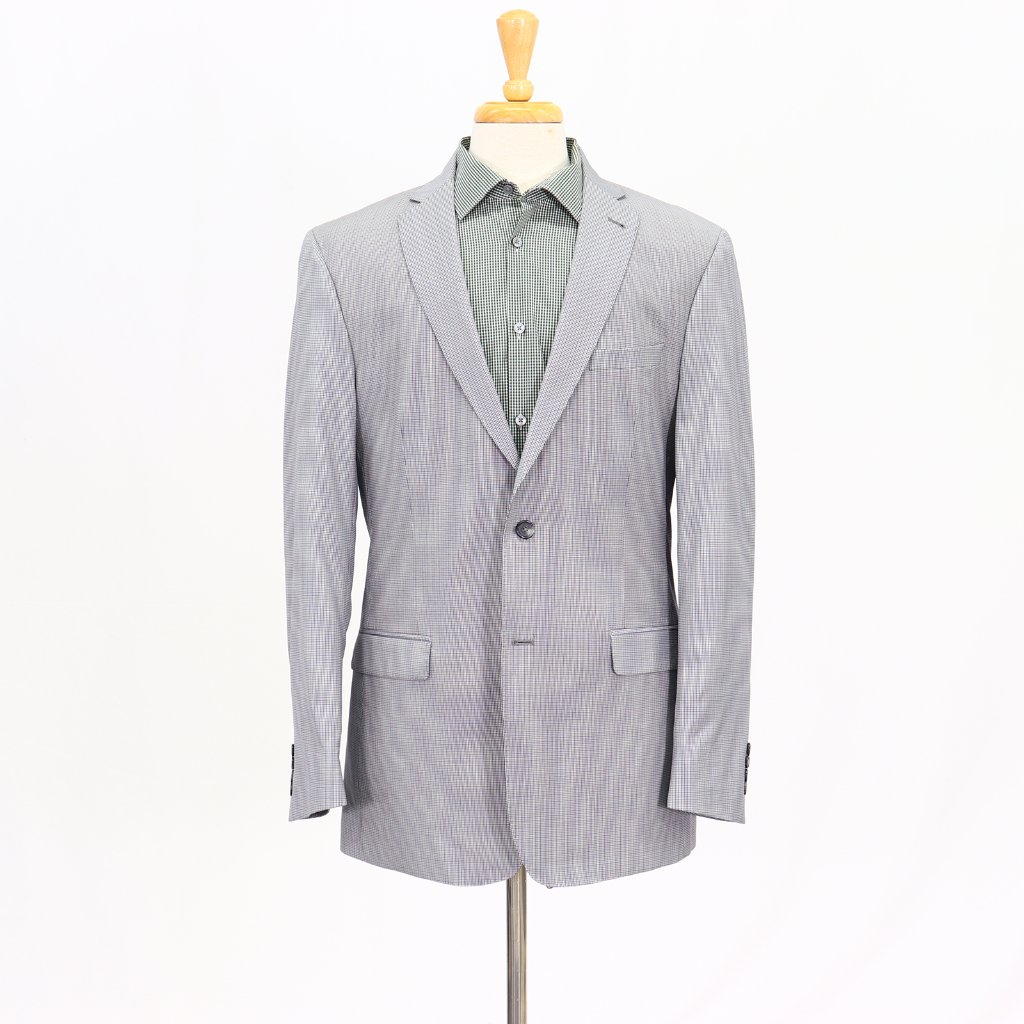 Jos. A. Bank 42l Gray Check 2-Button Sport Coat Blazer Jacket T212